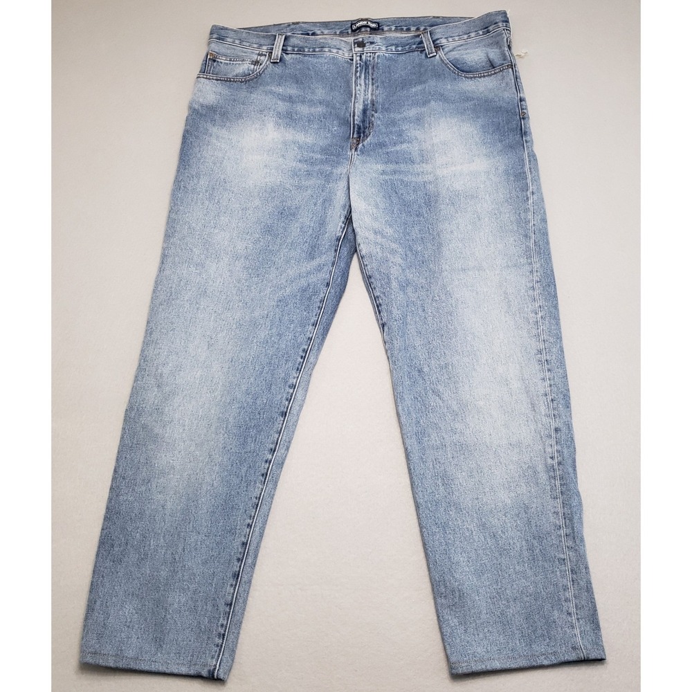 Lands End Square Rigger Mens 44X31 Traditional Fit Light Wash Straight Leg Jeans